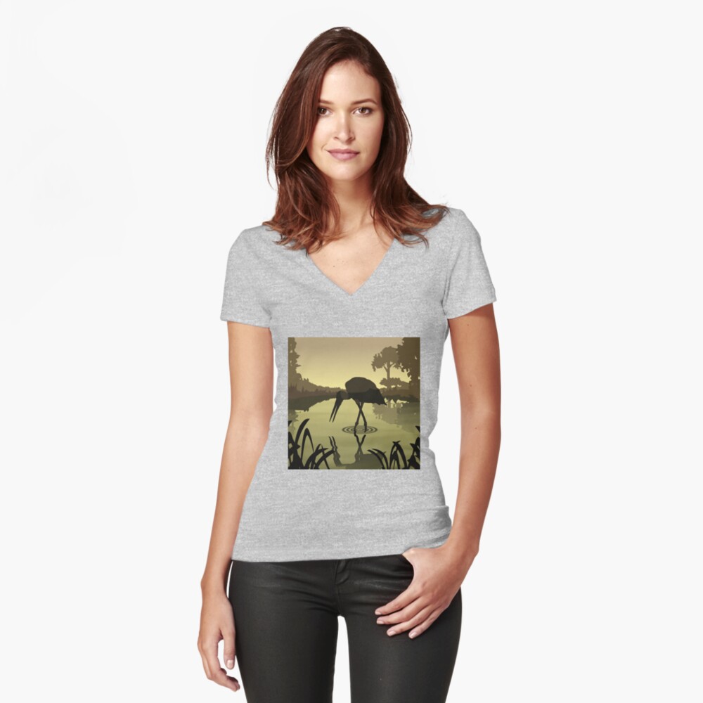 Item preview, Fitted V-Neck T-Shirt designed and sold by Claudiocmb.