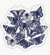 butterfly pale coral Sticker