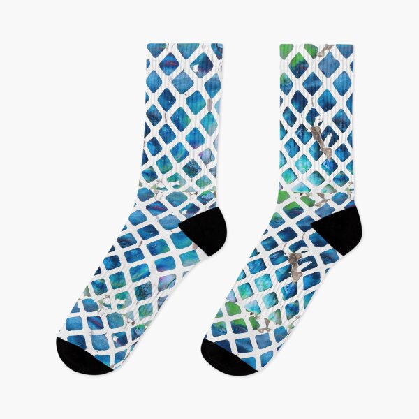 Item preview, Paper cutout, view through the net, blue sea, fishing net, .vortex designed and sold by NessArtByEwa.