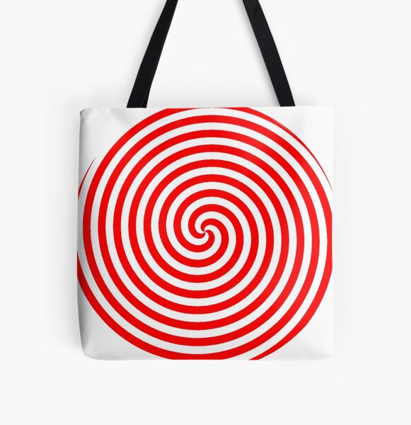 Hypnotic Spiral Pattern All Over Print Tote Bag