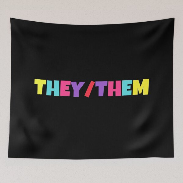 Item preview, NonBinary Gender Pronouns | They/Them | Gift for Non Binary designed and sold by throuplescorner.