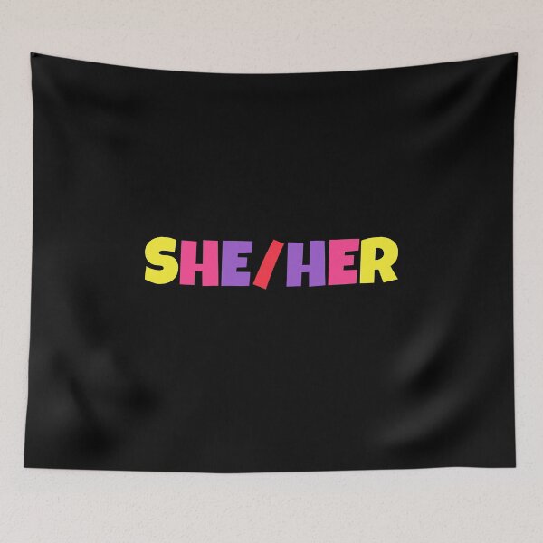 Item preview, NonBinary Gender Pronouns | She/Her | Gift for Non Binary designed and sold by throuplescorner.