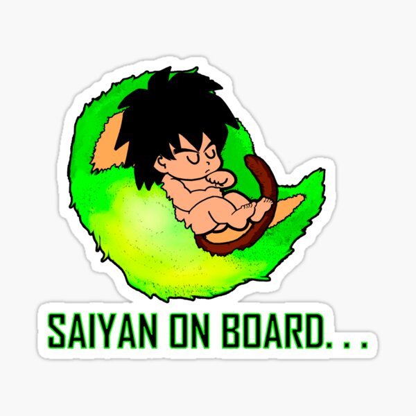 Sticker Bebe Saiyan A Bord Par Mijosh Redbubble