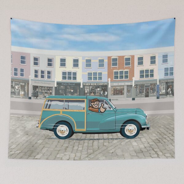 Item preview, Morris Minor Traveller in Aqua designed and sold by Bigs66.