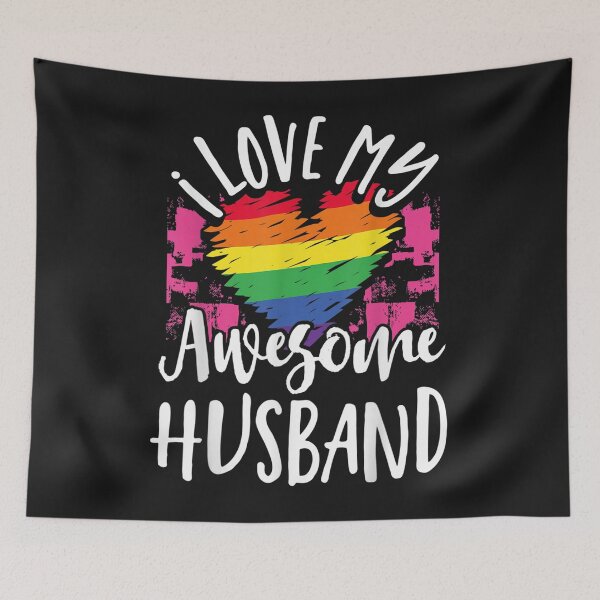 Item preview, I Love my Awesome Husband Gay Couple Matching designed and sold by angelabeulah.