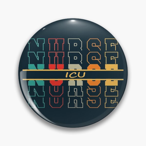 Item preview, ICU Nurse Vintage Stacked Letter Rainbow designed and sold by DebbisPalette.