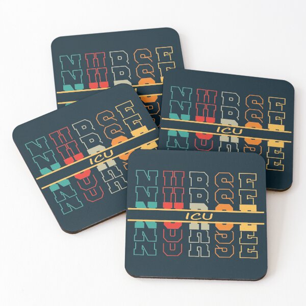 Item preview, ICU Nurse Vintage Stacked Letter Rainbow designed and sold by DebbisPalette.