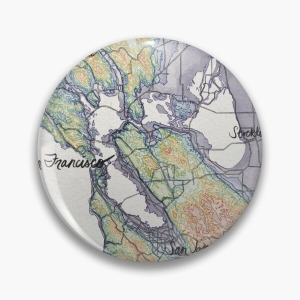 Item preview, Topographic Map of San Francisco designed and sold by jcray.