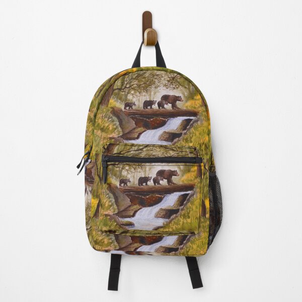 Item preview, Brown Bears Crossing A Creek At The Waterfall designed and sold by William Holkham.