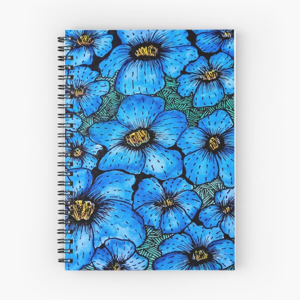 Item preview, blue flowers sketch designed and sold by BhaktiK.