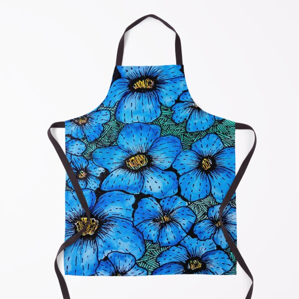 Item preview, blue flowers sketch designed and sold by BhaktiK.