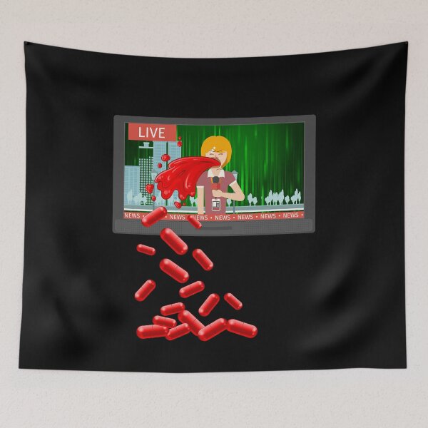 Item preview, Red pills for all - TV vomits red pills - Truth designed and sold by Shirt-Designs.