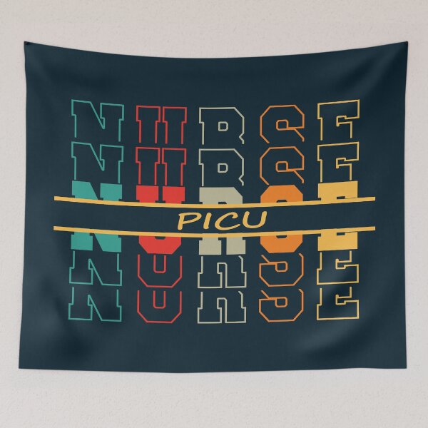 Item preview, PICU Nurse Vintage Stacked Letter Rainbow designed and sold by DebbisPalette.