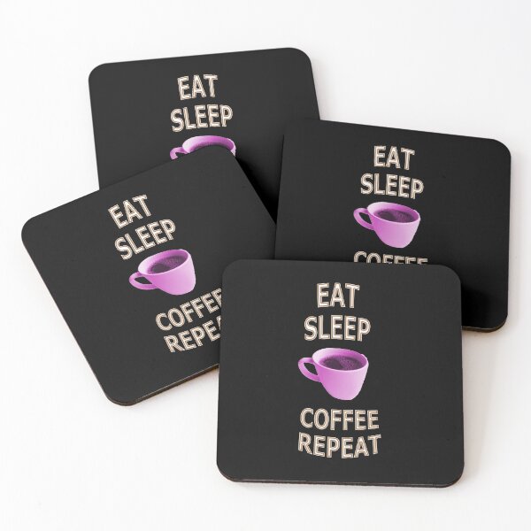 Item preview, Eat Sleep Coffee Repeat Illustrated designed and sold by janraydesigns.