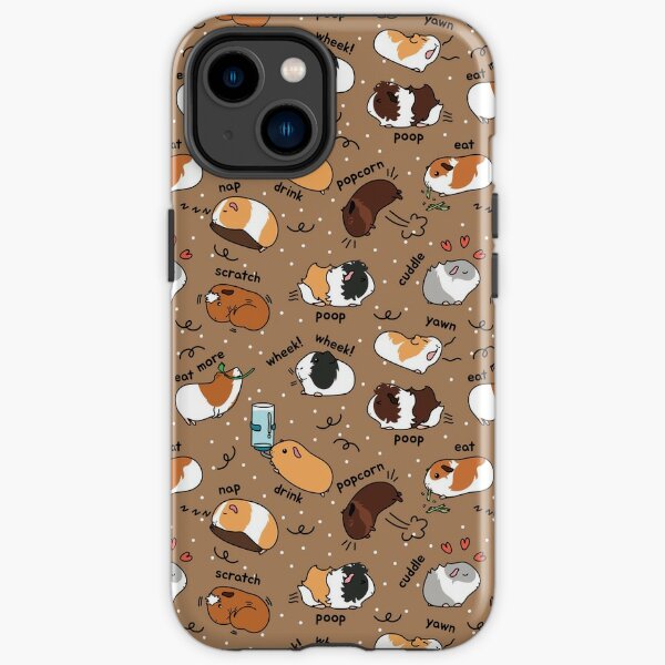 Guinea Pig Daily To-Do List - Brown Background iPhone Tough Case