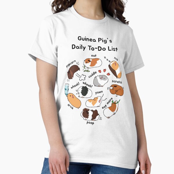 Item preview, Guinea Pig Daily To-Do List - Brown Background designed and sold by Lulupainting.