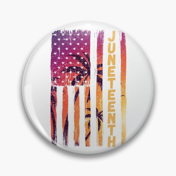 Item preview, Juneteenth US Flag at Sunset with Palm Trees designed and sold by Labradoodlesetc.