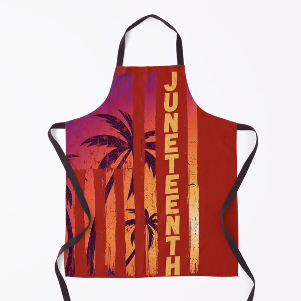 Item preview, Juneteenth US Flag at Sunset with Palm Trees designed and sold by Labradoodlesetc.
