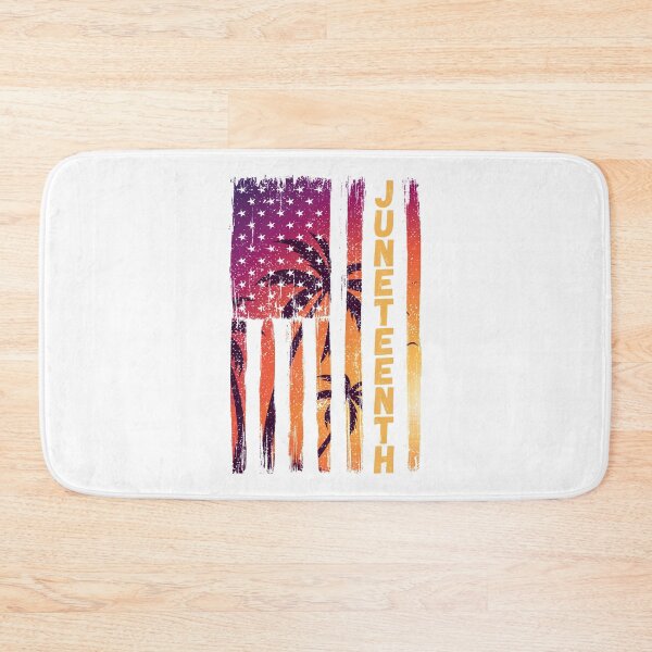 Item preview, Juneteenth US Flag at Sunset with Palm Trees designed and sold by Labradoodlesetc.