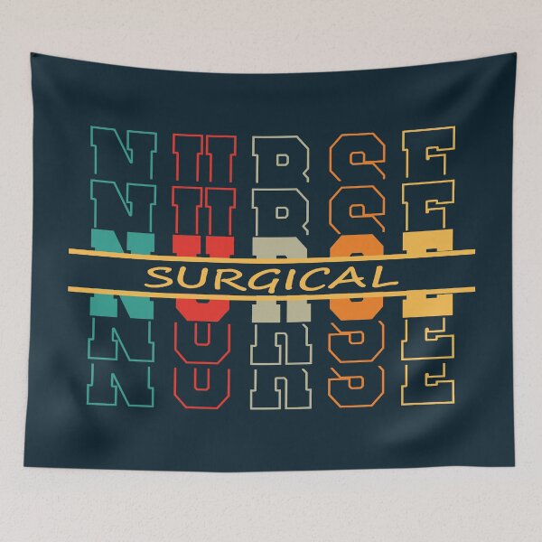 Item preview, Surgical Nurse Vintage Stacked Letter Rainbow designed and sold by DebbisPalette.