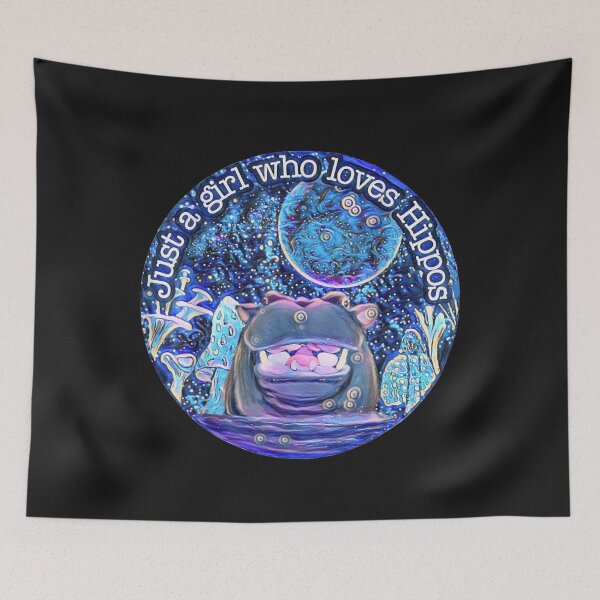 Item preview, Just a girl who loves hippos designed and sold by angelabeulah.