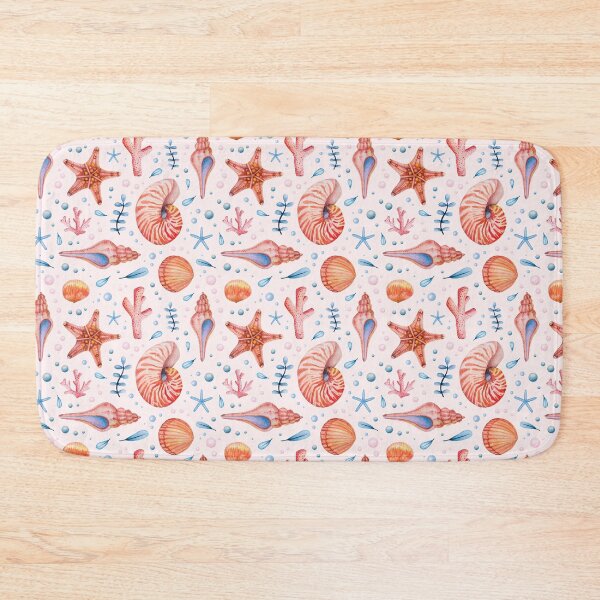 Item preview, Watercolor seashells and corals pattern designed and sold by ByVolya.