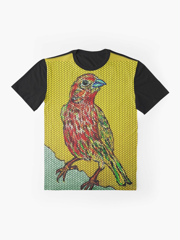 Alternate view of Cute Bird Dot Art Graphic T-Shirt