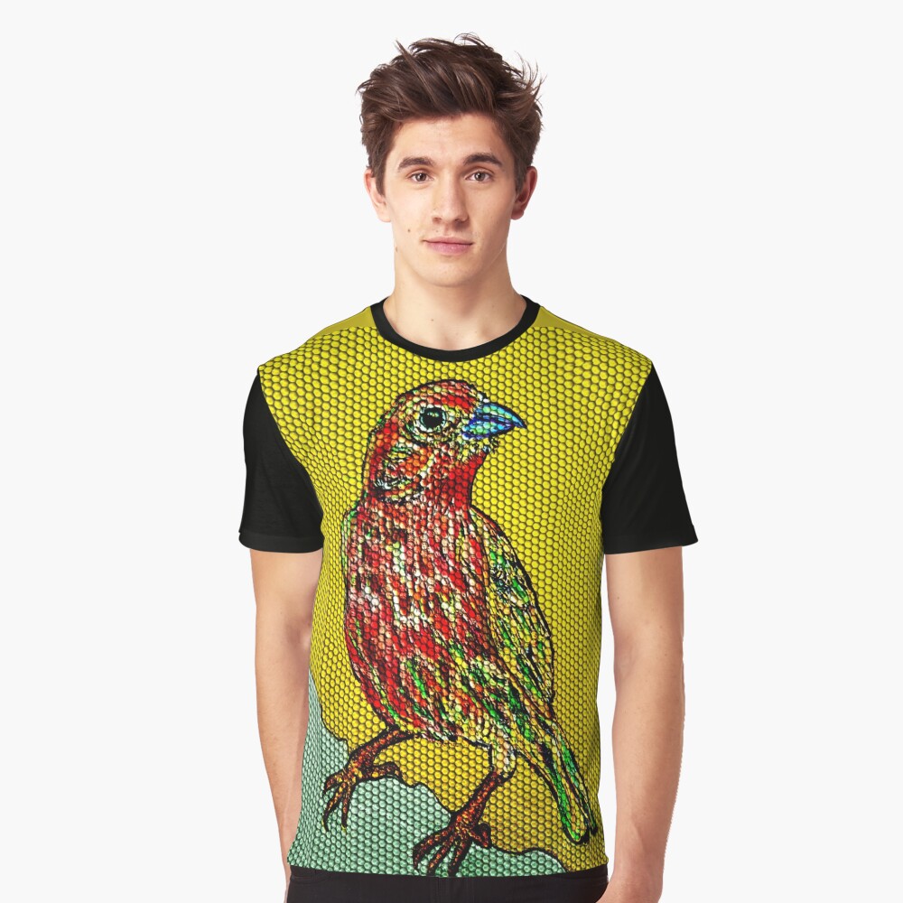Cute Bird Dot Art Graphic T-Shirt