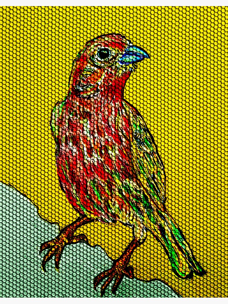 Thumbnail 3 of 3, Sticker, Cute Bird Dot Art designed and sold by Vk91art.