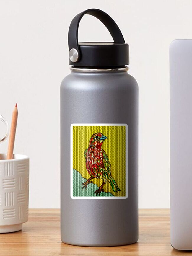 Thumbnail 1 of 3, Sticker, Cute Bird Dot Art designed and sold by Vk91art.