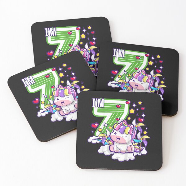 Item preview, Kids Girls Im 7 Kawaii Unicorn Birthday Party Gifts designed and sold by angelabeulah.