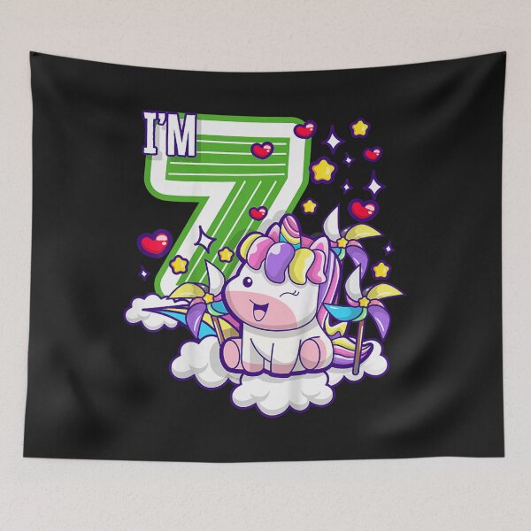 Item preview, Kids Girls Im 7 Kawaii Unicorn Birthday Party Gifts designed and sold by angelabeulah.