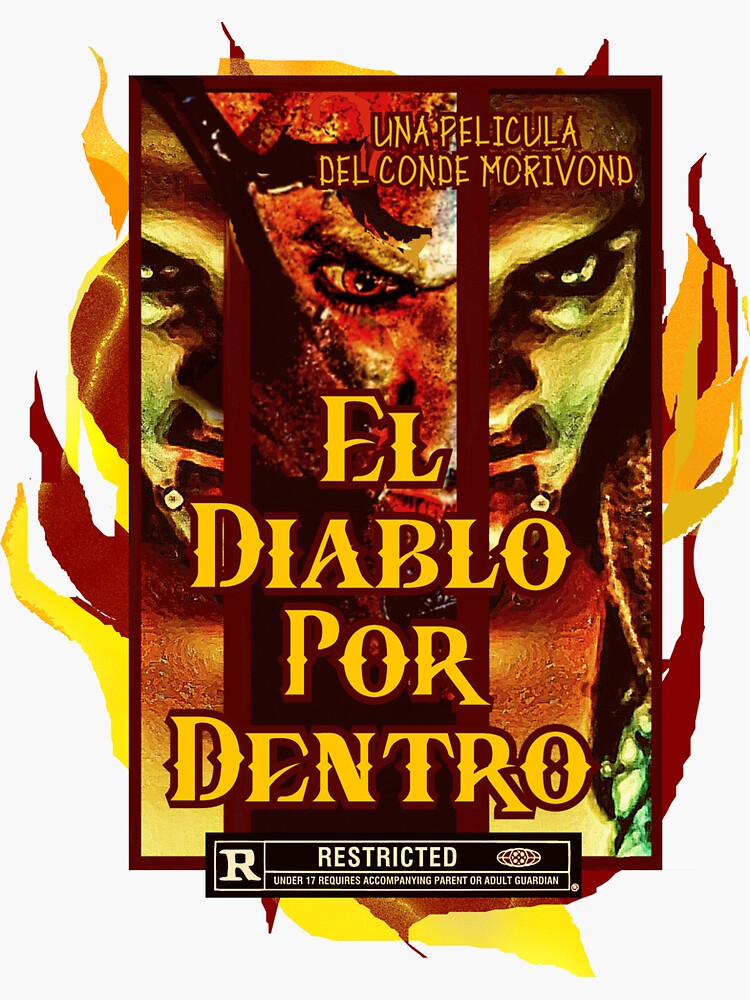 Thumbnail 3 of 3, Sticker, Devil Inside Mock Movie poster designed and sold by MoriVond.