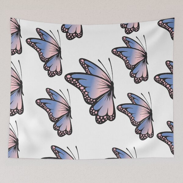 Item preview, PINK AND BLUE GRADIENT BUTTERFLY PATTERNS designed and sold by Adhiambo.
