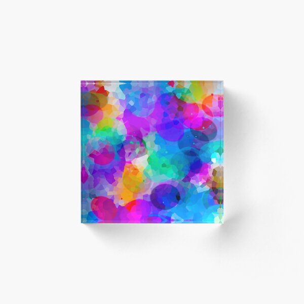 Vibrant Crystals Acrylic Block