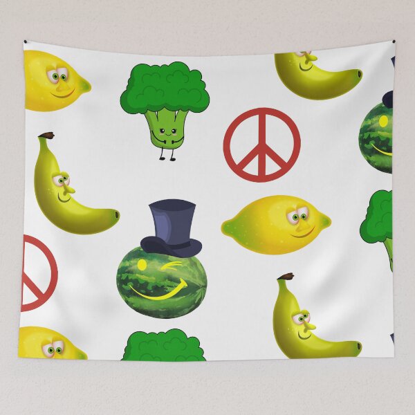 Item preview, Funny Vegan Kawaii Fruit and Vegetables designed and sold by CreativeBel.