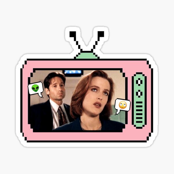 Item preview, Mulder and Scully 90s TV sticker designed and sold by KindaCreativeX.
