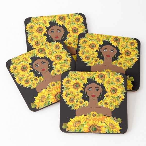 Item preview, Negro con girasoles Afro Hair Black Pride designed and sold by tranminhthuan19.