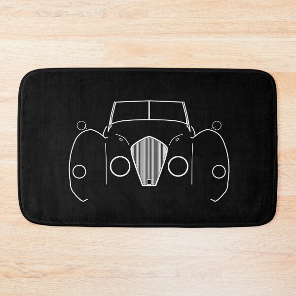 Item preview, Healey Westland 1940s British classic car white outline graphic designed and sold by soitwouldseem.