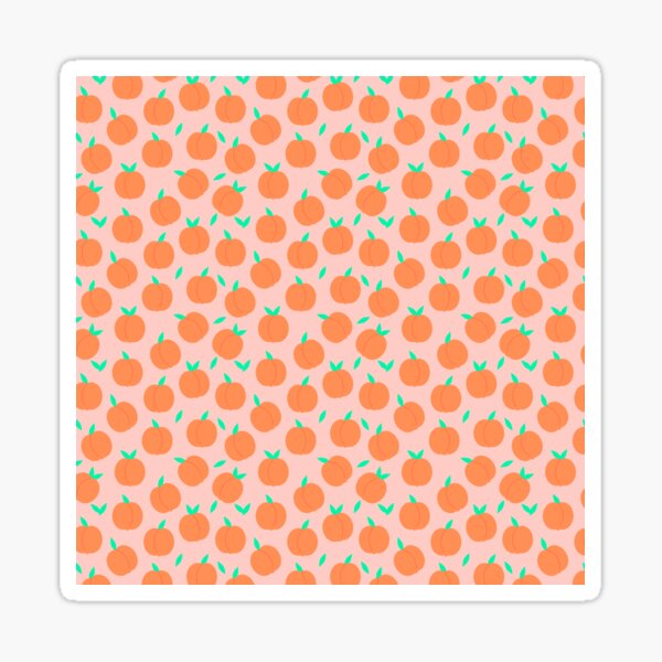 peach pattern Sticker