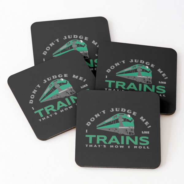 Item preview, I Like Trains Model Railroading and Railways Funny Bold Design with Green Text and Cool Diesel Locomotive. designed and sold by UrTops.