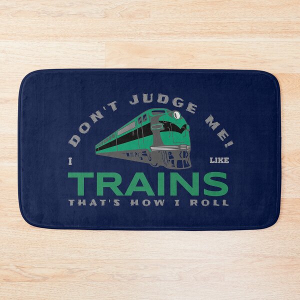 Item preview, I Like Trains Model Railroading and Railways Funny Bold Design with Green Text and Cool Diesel Locomotive. designed and sold by UrTops.