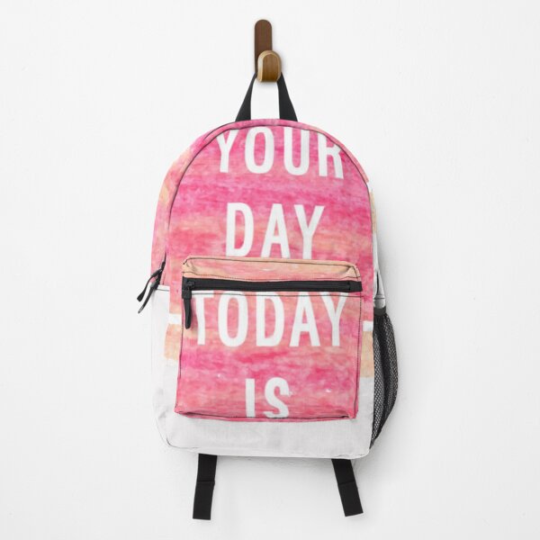 Item preview, Motivational Abstract Design - Today is Your Day- Today White Hand Written with Orange Pink Red Crayon Colored Background designed and sold by WearWolfDesigns.