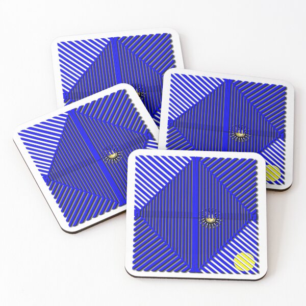 Item preview, Corona, grid, (365) (blue, yellow,) decorative, digital, colorful, abstract, designed and sold by Paszkan.