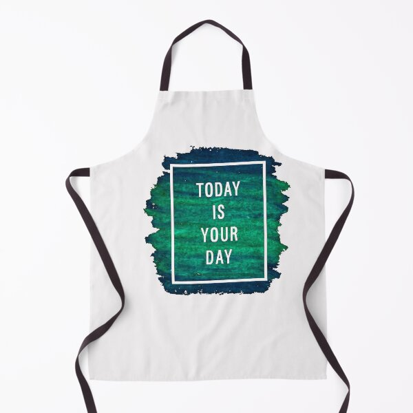 Item preview, Motivational Abstract Design - Today is Your Day- Today White Hand Written with Blue Green Crayon Colored Background designed and sold by WearWolfDesigns.