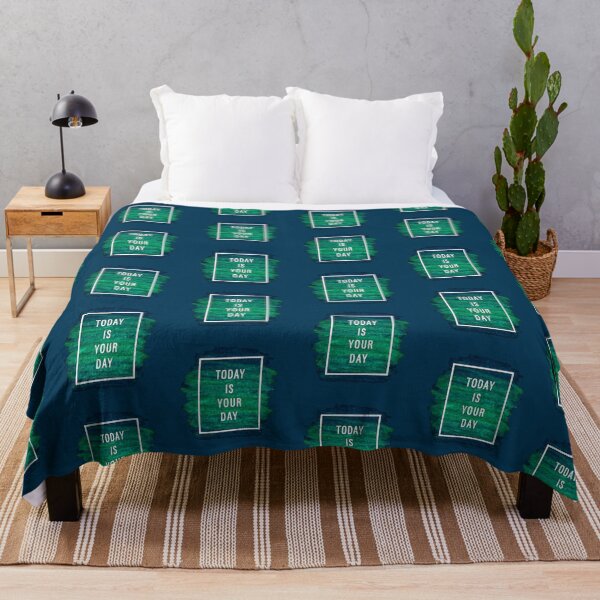 Item preview, Motivational Abstract Design - Today is Your Day- Today White Hand Written with Blue Green Crayon Colored Background designed and sold by WearWolfDesigns.