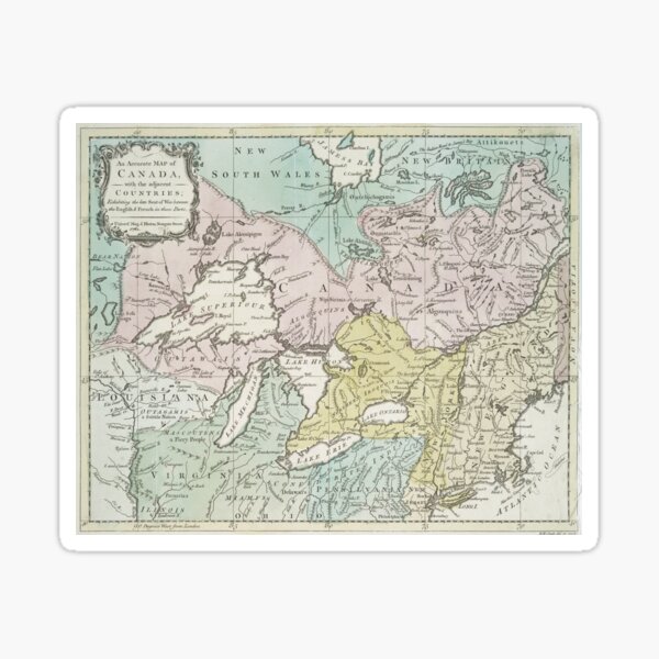 Item preview, Vintage Map of Great Lakes & Canada (1761) designed and sold by BravuraMedia.