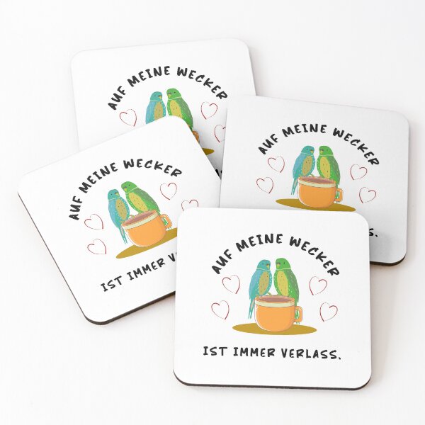 Item preview,  Budgies, coffee on the alarm clock is reliable. designed and sold by Bodino.