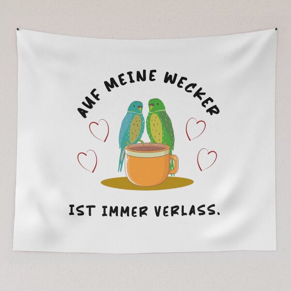 Item preview,  Budgies, coffee on the alarm clock is reliable. designed and sold by Bodino.