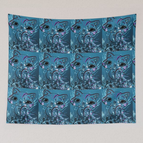 Item preview, Cute cat with drops of water designed and sold by basileiossav.